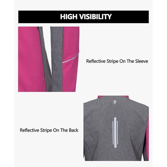 🧭 NWT Little Donkey Andy Pink & Grey Hiking Jacket– Water/Wind Resistant – Sz M - Picture 6 of 9